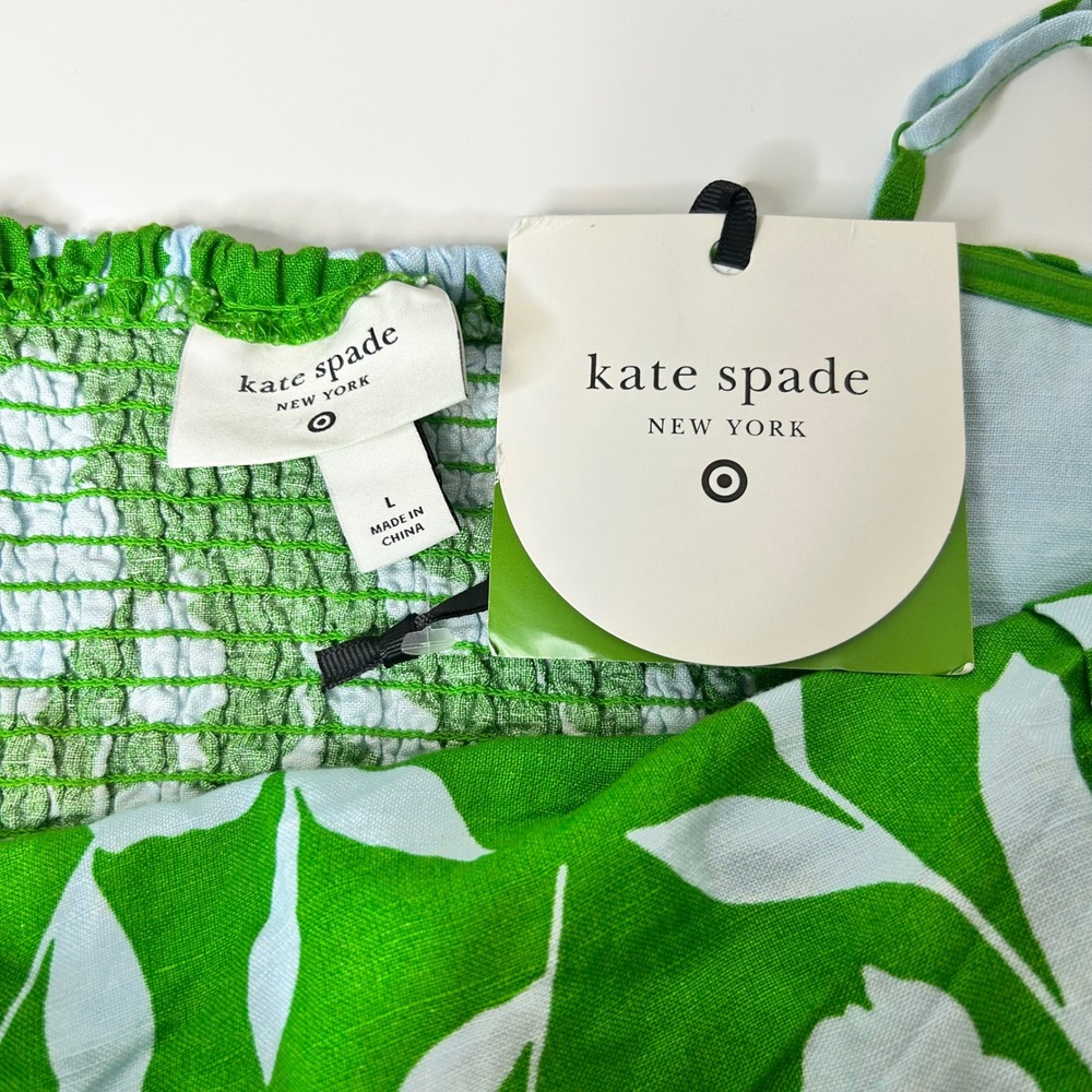 Kate Spade x Target‎ NWT Classic Rose Ruched Linen Tank Top - Picture 5 of 6